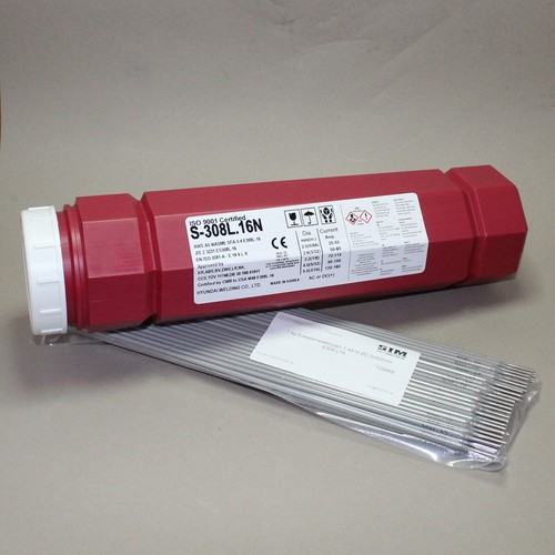 HUW24 Edelstahlelektroden 308L V2A – 2,5x300 Mm, 4 Kg (ca. 208 Stück), Rutil, Für Wechsel-/Gleichstrom