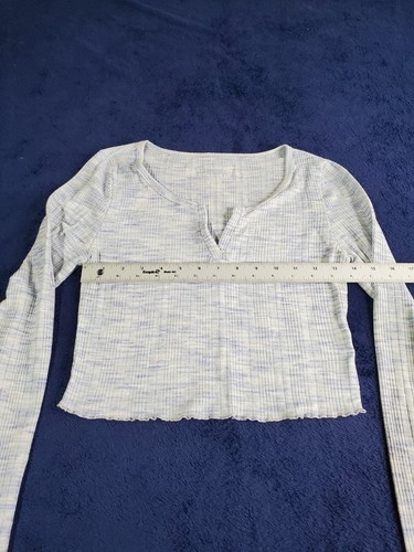 THE OG TEE COLLECTION AERO SHRUNKEN TEE Blue LONG SLEEVE Juniors SZ M - Picture 5 of 7