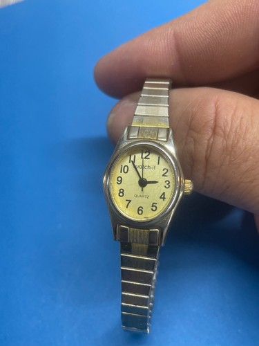 Watch It Ladies Wristwatch Watch Gold Color Face working see pics vintage - Picture 3 of 11