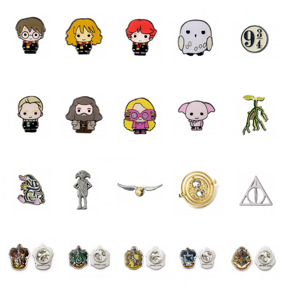 Oficial Harry Potter Metal Pin Insignia Nuevo Novedad HP Película Regalo Chibi