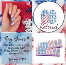 Color Street~ Patriotic USA red white blue America flag Memorial Day 4th of July