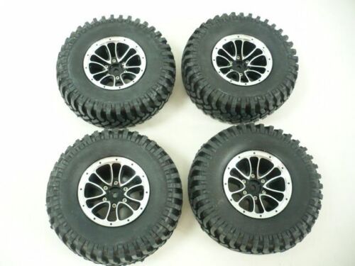 4 Pcs 1.9 Aolly Wheels w/ 100mm tires 1/10 Aixal SCX10 Jeep D90 D110 Tamiya F350 - Picture 3 of 4