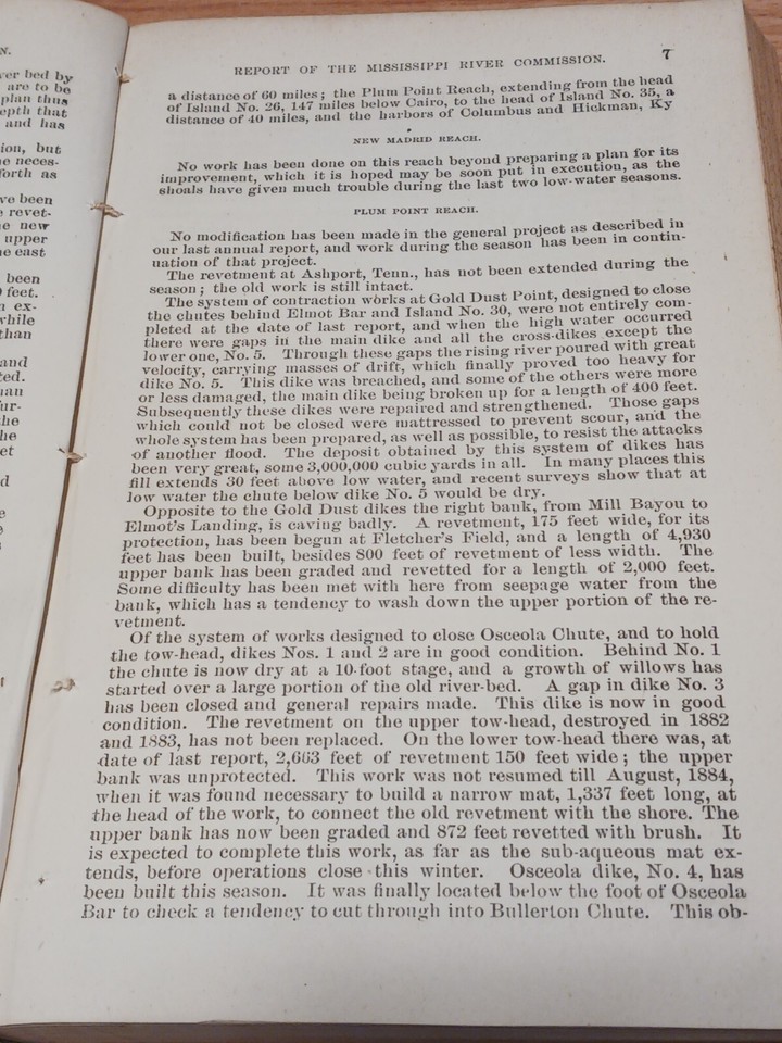 Mississippi River Commission Report, 1885 Government Report eBay