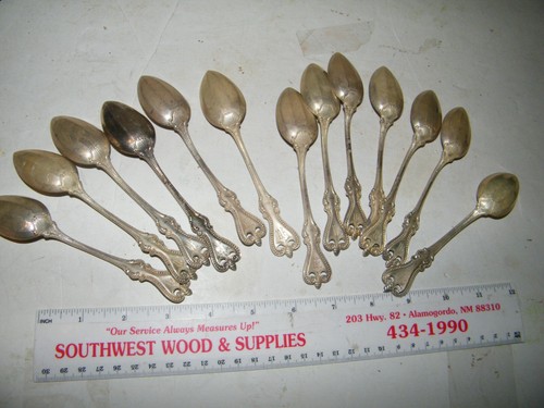 12 towle sterling silver old colonial pattern 5 9/16" coffee teaspoons 328.2g - Picture 2 of 6