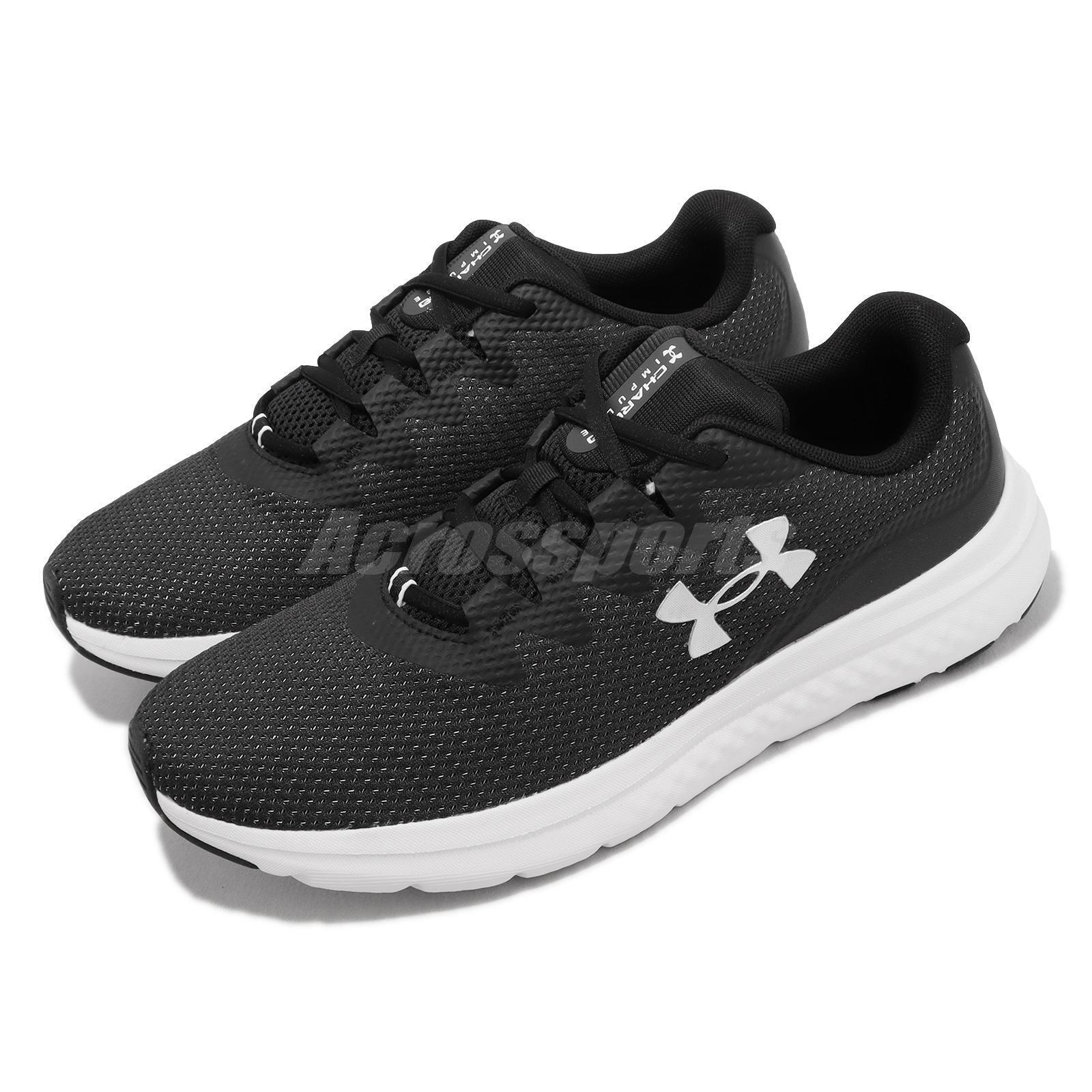 Under Armour Charged Impulse 3 UA Black White Men Running Shoes 3025421 ...