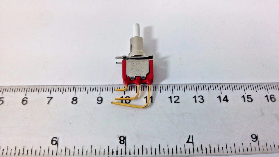 5 Pcs C&K Switch Pushbutton SPST On-(On)0.4 VA MAX Heavy Duty 3 Gold Pins - Image 4 of 4