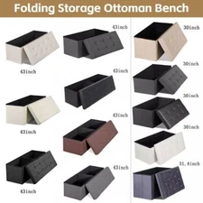 Ottoman Bench Storage Bench Chest Food Stool For Living Room Bedroom
