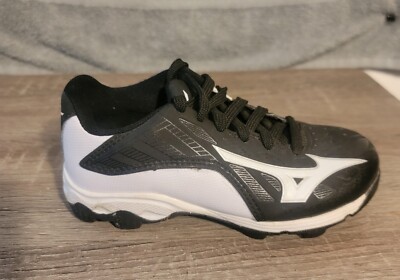 Mizuno-Youth unisex black/white cleats size 10