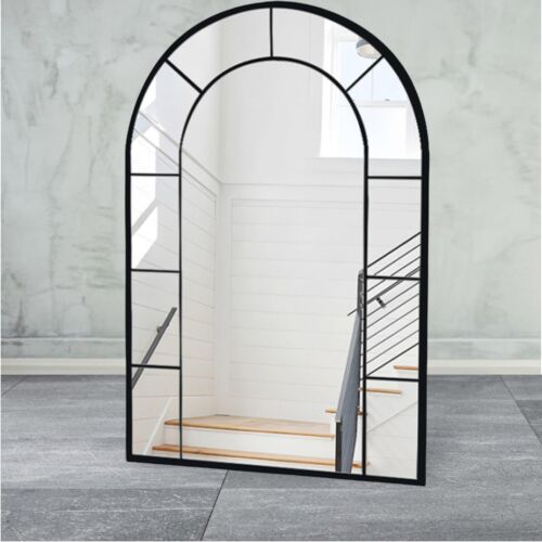 Framed Arched Mirror Wall Mounted Cast Iron Large Mirror Indoor Outdoor Garden - Picture 4 of 6