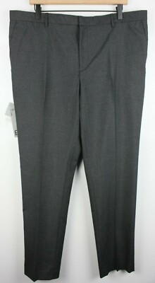 NWT TOPMAN Mens Skinny Fit Suit Trousers Slacks Sz 38R Gray Polyester Blend $50