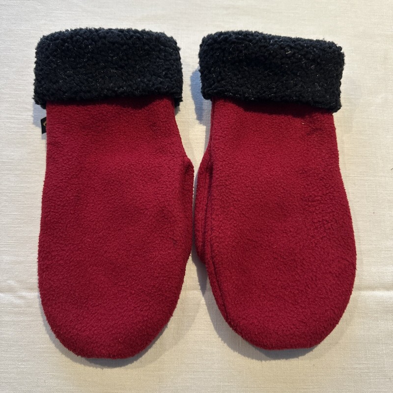 Vintage Schuessler Knitting Mill Womens Winter Mitten w/ Black Trim