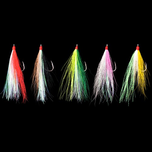 Dressed Bucktail Teaser Flies Fishing Hook Sea Bass Fluke Cod Plugs Rigs - Picture 14 of 21