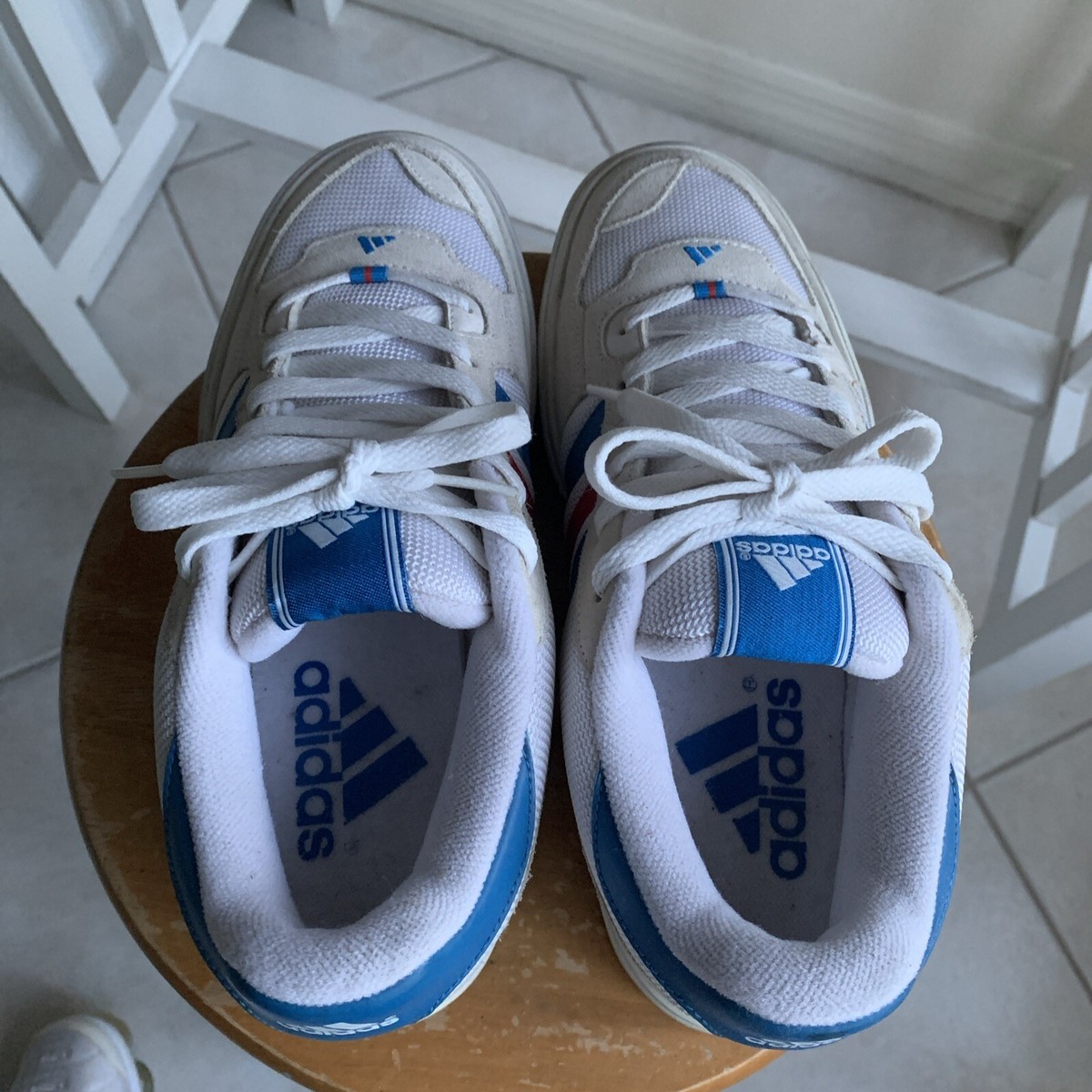 adidas gazelle silver green womens Y2K 2005 ADIDAS Silver Blue Running Shoes main image 1