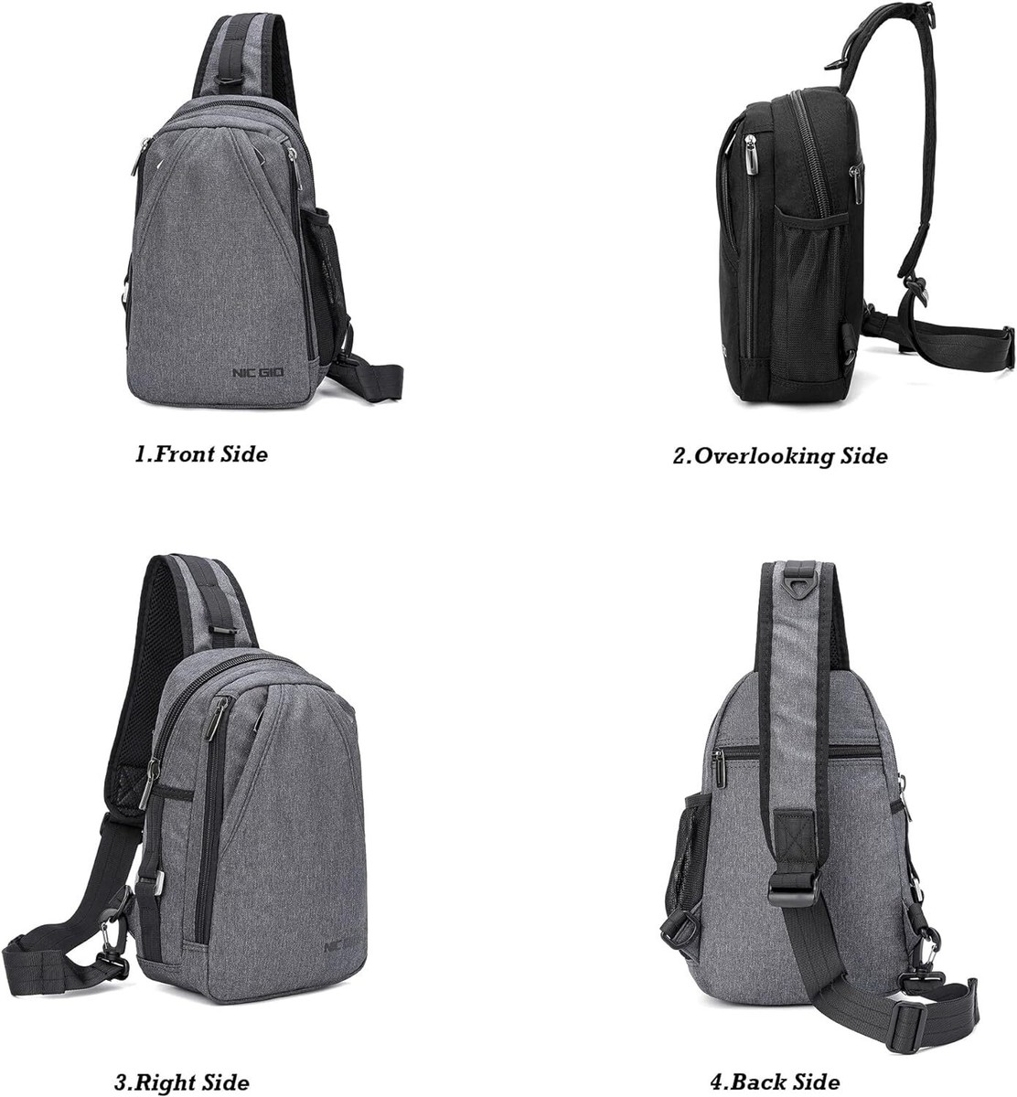 NICGID Sling Bag Chest Shoulder Backpack Crossbody Bags for NICGID Sling Bag Chest Shoulder Backpack Crossbody Bags for
