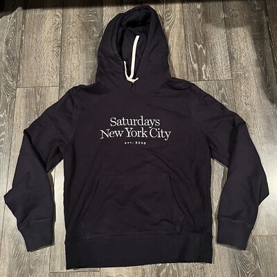 Saturdays New York City NYC Ditch Miller Standard Hoodie Navy Size