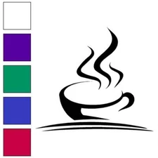 Cup Mug Coffee, Vinyl Decal Sticker, Multiple Colors & Sizes #6808