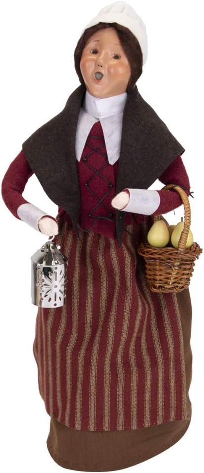 Pilgrim Woman Caroler Figurine from the Thanksgiving Collection #5011C