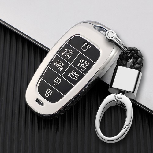 TPU key Cover Case Fob Holder For Hyundai Sonata Tucson Santa Fe 2021 7