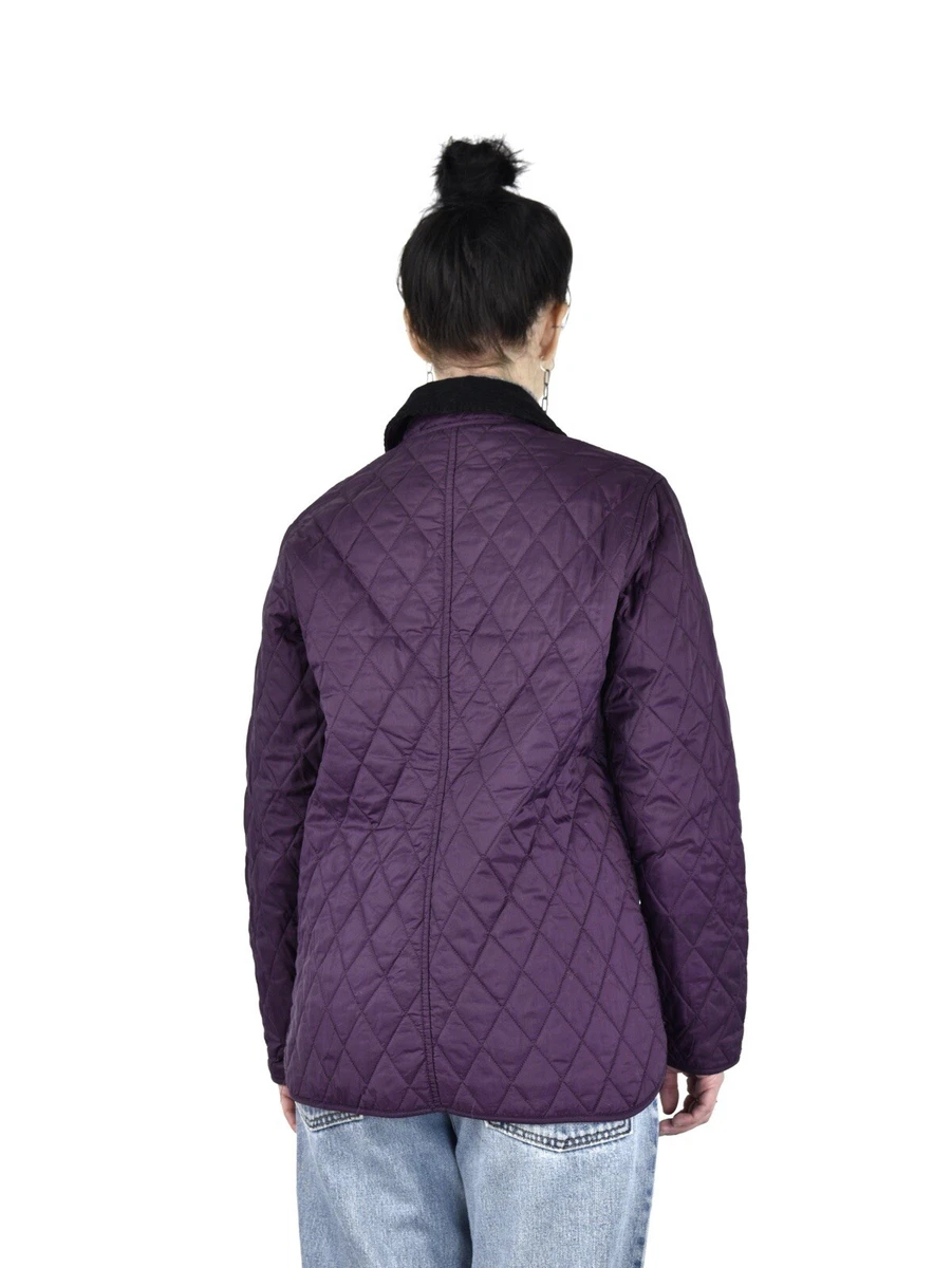 Barbour Purple Quilted Jacket Size USA 8 UK 12 eBay