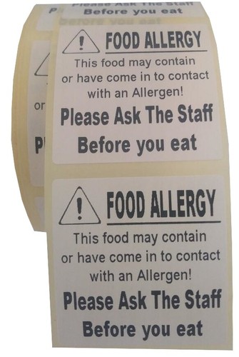 Sandwich Etiketten, Allergiehinweis Etiketten, Allergenwarnaufkleber für Lebensmittel - Bild 10 von 15