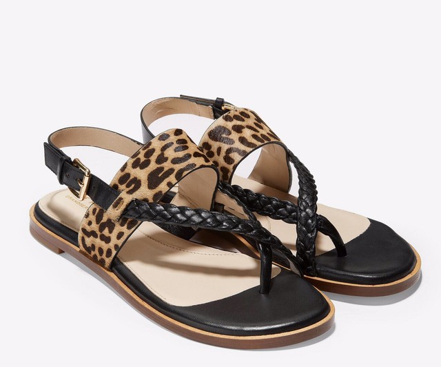 Cole Haan Womens Anica Braided Thong Black Sandals Size 8 for sale online | eBay