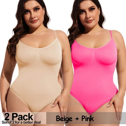 Paquete de 2 body para mujer arrebatado, body moldeador, ropa moldeadora arrebatada camiseta sin mangas - Imagen 39 de 45