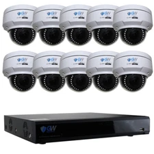 8MP 2160p @30fps 4K IP Optical Motorized Zoom PoE Security System - 10 Cameras