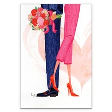 Simple VALENTINE'S DAY Card, We Belong Together Masaki Ryo Original - Caspari +✉