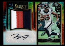WILL FULLER /25 ROOKIE AUTO JERSEY PATCH TIE DIE PRIZMS RC 2016 SELECT AUTOGRAPH