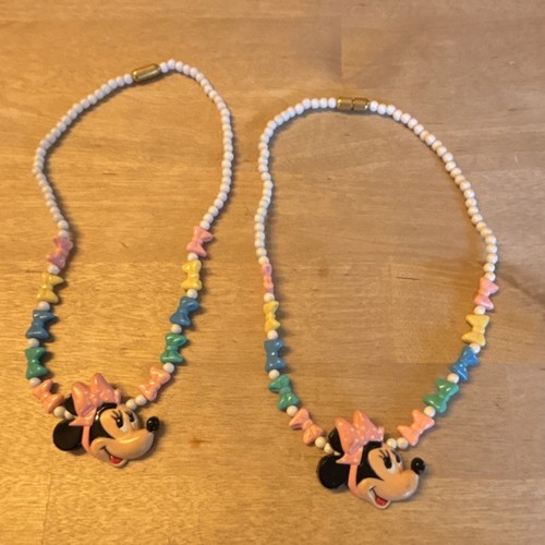 Disney Minnie Mouse Beaded Multicolor Nickel-Free Necklaces Set for Girls