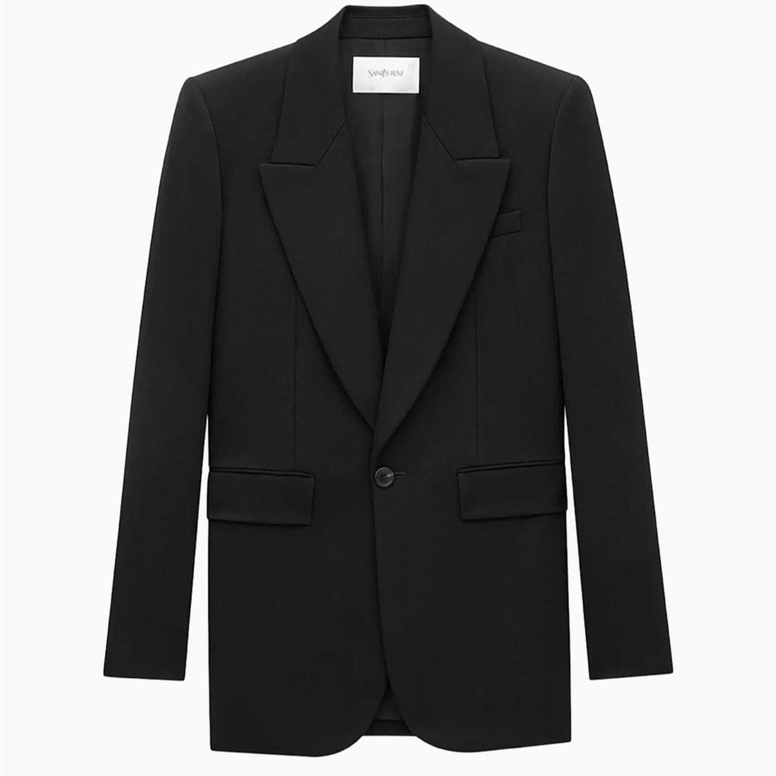 Giacca classica Saint Laurent in Grain De Poudre taglia FR 36 blazer monopetto