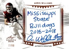 2019 Leaf Trinity Auto Bronze Spectrum Holofoil #A-AW2 Aeris Williams #/60