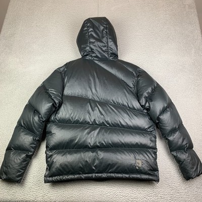 Vintage Salomon Puffer Jacket Mens Medium Black Hooded Ski Winter