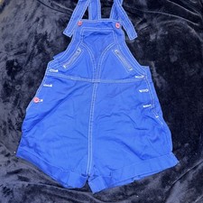 Vintage Blues Shortalls/Blue Overalls Size 11/12 Pockets, 2 Zippered Pockets