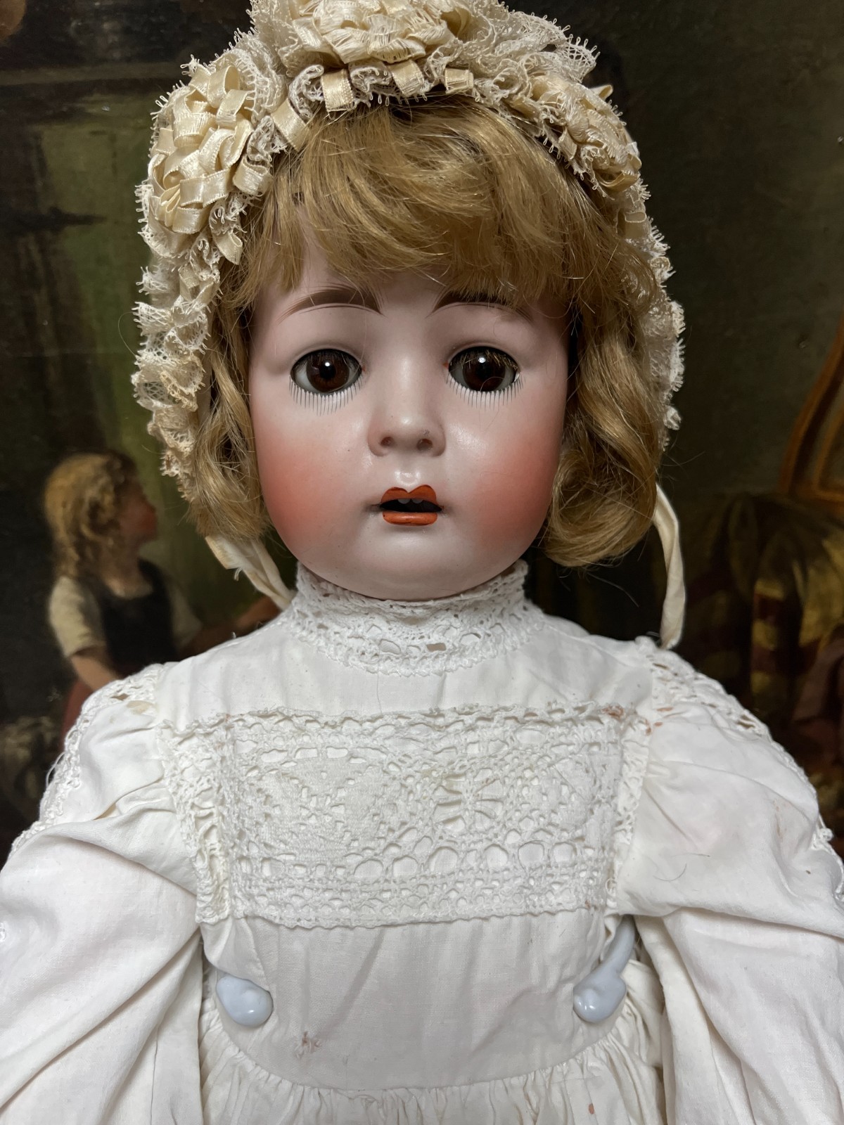 22" Rare Antique German Character Toddler Doll &ndash; K&ouml;nig We