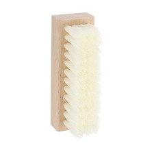 Shoe Cleaning Brush 4"x1" Beech Wood Plastic Boot Polish Brushes, Beige