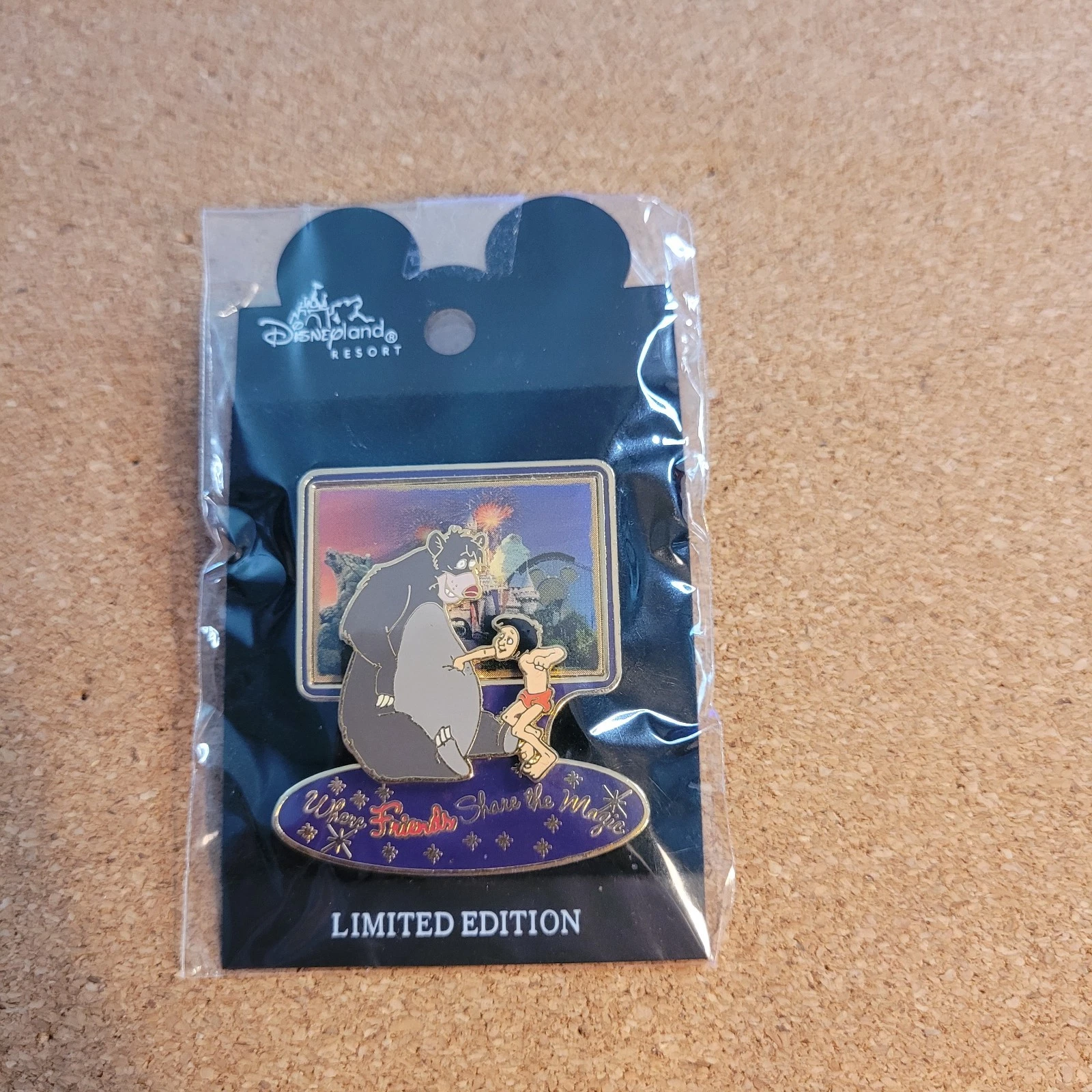 Disney Pin 18947 DLR Where Friends Share the Magic Jungle Book 3D Mowgli LE 2500