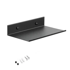 1 Pcs 10 Matt Black Small Adhesive Floating Shelf, Mini Metal, Wall Mounted