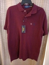 Polo Ralph Lauren Classic Fit Mesh Polo Shirt M Spring Wine Heather