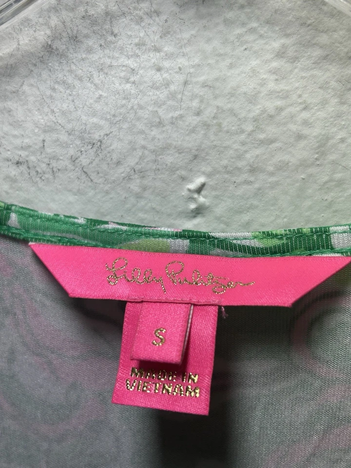 Vestido Lilly Pulitzer Damas Moana Maxi Alto Bajo Verde Rosa Foto 3 de 4