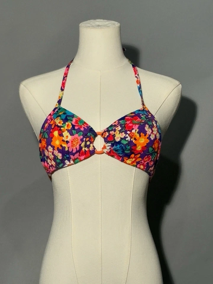 Top de bikini para mujer vintage años 60 forro acrílico y algodón 10T hecho en EE. UU. Foto 2 de 4