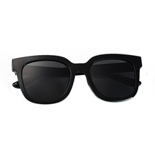 TAC Polarized Sunglasses Thick Frame Square Black Glasses