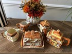 Vintage Ye Olde Cottage Ware set, teapot, butter dish. Jugs, lidded sugar bowl