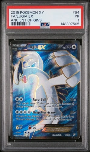 Pokémon TCG Lugia EX Full Art XY Ancient Origins 94/98 English 2015 PSA 1 PR