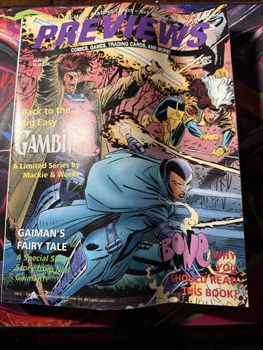 Vintage 1993 Previews Magazine Catalog Marvel Comics Gambit X-Men