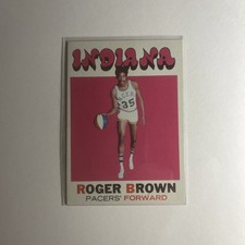 1971-72 Topps Basketball Card #225 Roger Brown Indiana Pacers Rookie RC. rookie card picture