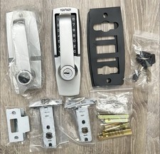 Mechanical Keypad Door Lock Deadbolt Handle Weatherproof No Battery Chrome New