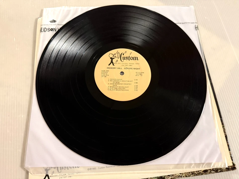HICKORY HILL Coyote Night SIGNED LP 1982 Custom AUTOGRAPHED BY BAND TX BLUEGRASS - Image 4 of 4
