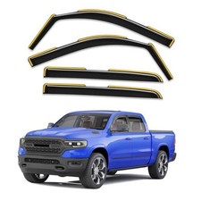 in-Channel Window Rain Guards Fit for For 2019-2026 Dodge Ram 1500 Crew Cab