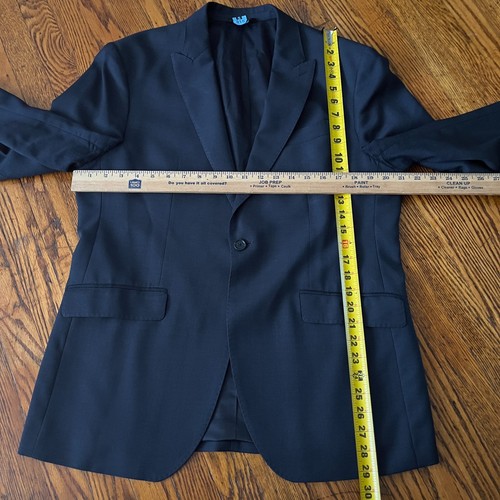 Banana Republic Blue Wool Slim Fit Blazer Marzotto Super 110s Mens Size 42R - Picture 3 of 8